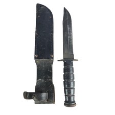 Vintage Camillus NY USA KA-BAR Style Fixed Blade Knife with Sheath picture