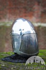 Medieval Bassinet for Battle  av-entail Handmade Sca fencing Helmet picture