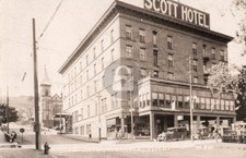 Scott Hotel, Hancock MI Michigan 1933 RPPC Photo Postcard COPY picture