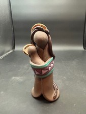 Vintage Native American Minimalist Angel Mother & Child Sculpture Signed picture