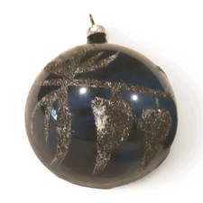 Vtg Rare Mica Frosted Mercury Glass West Germany Navy Christmas Ornaments(2)- 3