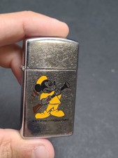 Vintage 1970s 70s Disney Mickey Mouse Zippo Slim Lighter Fort Wilderness Rare picture