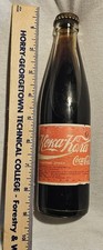 Vintage Soviet Russian Coca-Cola Glass Bottle Cyrillic Label Sealed Koka-Kola picture