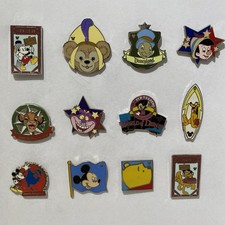 Authentic Disney Trading Pins Lot of 12 Hidden Mickey Cast Lanyard No Scrappers picture