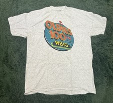 Vintage Oldies 100 FM WBIG Radio Station Promo T-Shirt Oneita Power-T XL picture