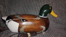 Vintage TeleMania Mallard Duck Wood Decoy Landline  Telephone -Tested (it works) picture