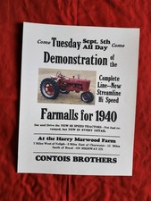 Farmall Tractor Advertising International Harvester Advertising 1940 Farmall  picture