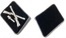 WWII GERMAN WAFFEN OFFICER NCO DIRLEWANGER 36TH INFANTRY COLLAR RANK TABS-TYPE 1 picture