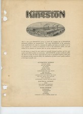 Kingston Carburetor Index and Parts listings picture