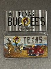 Two-sided Buc-ee's Collectable Texas Plate Magnet Bucees Logo 2-Sided picture
