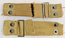 LOT OF 2 ORIGINAL WW2 M1 HELMET LINER ADJUSTABLE NAPE STRAPS 1945 MAKER STAMP picture