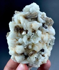 103 Carat Aquamarine With Feldspar Crystal Specimen From Pakistan picture