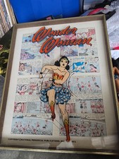 vintage Wonder woman comic book cartoon shadow box 1973 picture