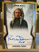 2025 Topps Star Wars Masterwork Ahsoka Tano Rosario Dawson Auto Gold Frame 1/1 picture