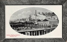 Salmon Packing Industry Astoria Oregon Cannery Waterfront Vtg Postcard K21 picture
