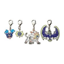 Pokemon Center Original Metal Charm Cosmog Cosmoem Solgaleo Lunala #789-792 Set picture