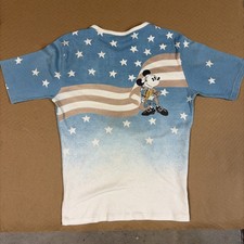 Vtg 70s Disney Kennington Mickey Mouse Bicentennial All Over Star Shirt Ombre S picture