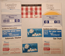 VTG 1983 Whirlpool Automatic Washer & Dryer Operating Instructions & Paperwork picture