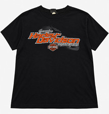 Men’s Harley-Davidson Vintage Black T-Shirt Size 55X3 Y2K Hanes Beefy picture
