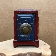 78 VINTAGE 1930's Cast Iron Champion Thrift Combination Bank picture