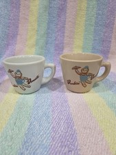 Vintage Dunkin' Donuts Dunkie Advertising Coffee Mug Pair By Jackson China picture