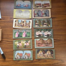 Vintage Stereoview Cards Lot 12p 1906 San Francisco Fire Egypt Ingersoll 1898-06 picture