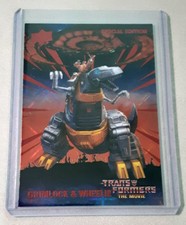 Upper Deck 2026 Transformers The Movie 40TH GRIMLOCK WHEELIE RED FOIL #'d / 1986 picture