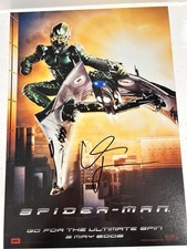 Willem Dafoe signed Spiderman green goblin poster A3 With video Proof picture