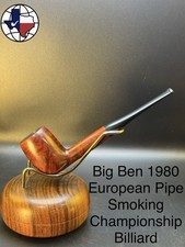 Vintage Big Ben 1980 European Pipe Smoking Championship Billiard Tobacco Pipe picture