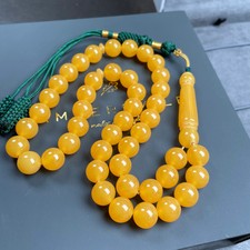 Antiq Pressed Amber Style Misbaha Tasbih 36g | 10mm | 45 beads picture
