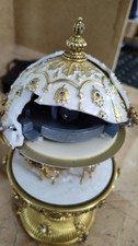 DEFECTIVE VTG Franklin Mint Faberge Egg Imperial Carousel Gold Swarovski G3D picture