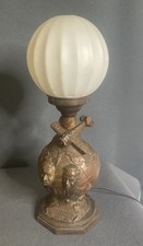 Fabulous Will Rogers Wiley Post Bronze Lamp picture
