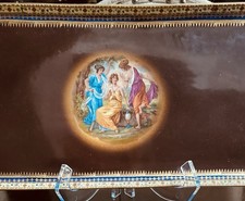 Antique Victoria Czechoslovakia Porcelain Ladies Serving Tray 17”x9.75” picture