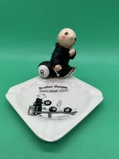 Vintage Brother Juniper Chuck’s Bowling Alleys Ashtray Japan Ceramic picture