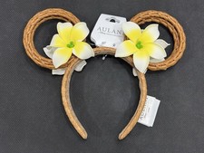NEW ARRIVAL - Aulani Disney Ratan Mickey Floral Ears picture