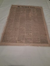 Civil War Newspaper Jan 15 1864 New York Times Laminated Front Page Display picture
