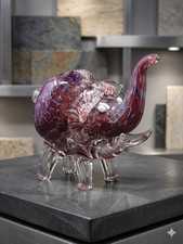 PREMIUM ELEPHANT COLLECTIBLE TOBACCO GLASS PIPE SMOKING (HANDMADE) ANIMAL PIPE. picture