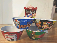🥣Vtg 2006 Kellogg's 💯th Anniversary Cereal Bowls Set of 4 W/ Original Box..📦 picture
