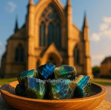 3PCS Raw Labradorite Stone Rainbow Crystal Rough Rocks Healing Gift Art Displays picture