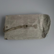 Vintage 1950’s US Army Duffel Bag Military OD Green Cotton Canvas 50s Faded Rare picture