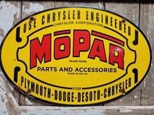 VINTAGE MOPAR PORCELAIN SIGN OLD 62' DODGE PLYMOUTH DESOTO CHRYSLER DEALER SALES picture