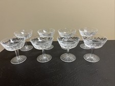 Vtg.Waterford Lismore Crystal Champagne Coupe Sherbet Stemware Glasses  Set of 8 picture