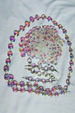 2000 bulk  1000 AB 14 MM BEAD + 1000 CONNECTORS CRYSTAL CHAIN 9% LEAD CRYSTAL picture