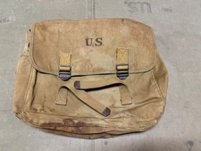 ORIGINAL WWII US AIRBORNE PARATROOPER M1936 MUSETTE JUMP BAG- 1940 POWERS CO picture