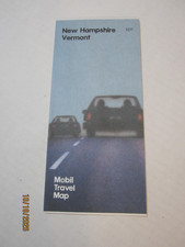 NOS Vintage 1989 Mobil New Hampshire Vermont Gas Station Travel Road Map~HrcB picture
