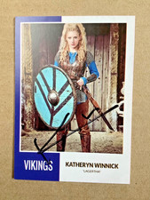 LAGERTHA KATHERYN WINNICK Signed Autographed Vikings custom card Big Sky JSA COA picture