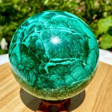 2.8LB  Natural malachite ball quartz crystal energy ball reiki healing picture