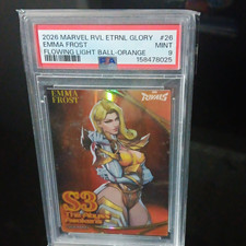 CardFun Marvel Rivals Eternal Glory Emma Frost Orange #26 PSA 9 /20 Pop 1 picture