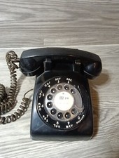 vintage black rotary telephone picture