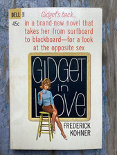 Original 1965 Dell Books Gidget In Love Frederick Kohner Pulp Paperback NICE picture
